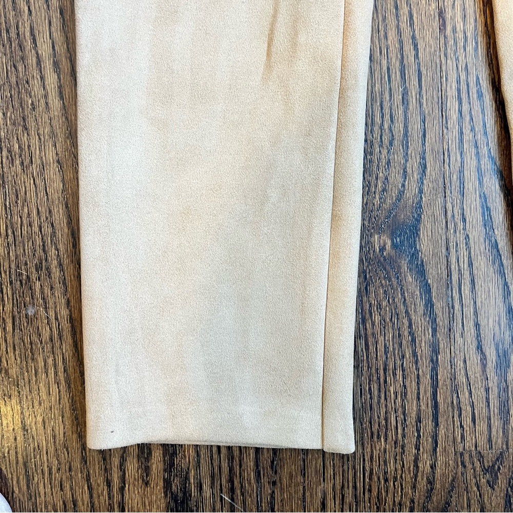 Wilfred (Aritzia) Faux Suede Brown Pants straight leg size 2 - Picture 5 of 8